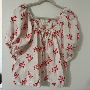 H&M Linen Blend Floral Blouse XXL